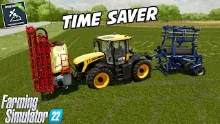 How To Fertilize And Roll Grass At The Same Time | Precision Farming | Farming Simulator 22