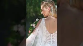 Sequin Cape Sleeve Bridal Gown by Nox Anabel JE947