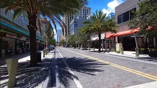 4K Downtown Miami , Summer Cycling Virtual Travel Tour , Miami FL , August 2025