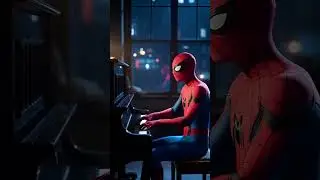 Spiderman playing a piano #spiderman #marvel #superman #dc #ai #batman #thor #hulk #captainamerica