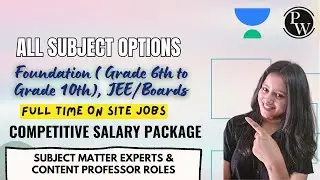 Physics Wallah & Unacademy Hirings 2026 | Full Time On Site Jobs | Subject Matter Expert Jobs 2026 |