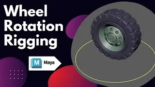 Car Wheel Rotation Rigging With Expression Editor in Autodesk Maya
