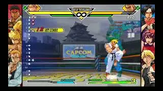 Capcom Fighting Collection 2  CVS2 Ken A-Groove Combo Practice