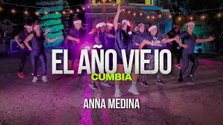 EL AÑO VIEJO CUMBIA | Clase ZUMBA NAVIDEÑA 🎄 EN VIVO | ANNA MEDINA ZUMBA