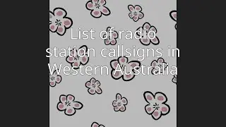 List of radio station callsigns in Western Australia