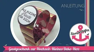 Gastgeschenk zur Hochzeit basteln: Deko Herz | Tischdeko zur Taufe, Kommunion, Konfirmation