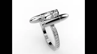 BAGUES POUR FEMMES - TWIN GLOCK, Bagues Argent & Quartz Blanc