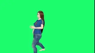Green screen dancing lady