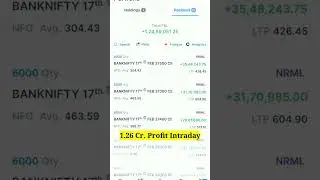 Highest Profit in Intraday 1.26 Cr. | Ghanshyam sir #optionstrading #banknifty #shorts