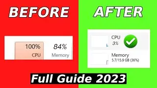 Full Guide: Fix High RAM/Memory/CPU/DISK Usage on Windows 11 & Windows 10 (2023) | How To