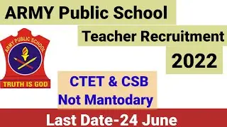 Army Public School Teacher Recruitment 2022/APS Vacancy 2022.