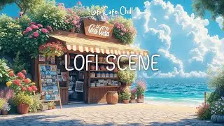 Ambient Cafe Lofi Chill Music with Ocean Sounds Study Concentration & Relaxation