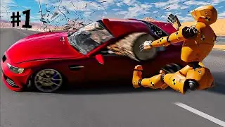 Niebezpieczne i chamskie sytuacje na drogach #1 (STOPCHAM) | BEAMNG DRIVE