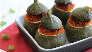 Courgettes farcies &agrave; la semoule, tomate et chorizo | Recette gourmande