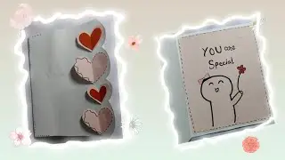 Easy Handmade Love Card 💖 | Simple Heart Card | DIY Paper Craft✨❤️