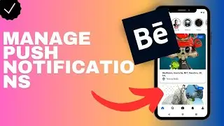 How to manage the push notifications in the  Behance app?