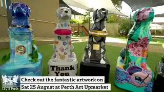 Guide Dogs WA pupart exhibition launches at Perth Art Upmarket