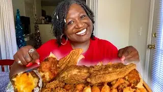 HUGE FRIED SEAFOOD PLATTER | LET'S TALK ABOUT IT!! | EAT WITH ME | 먹방