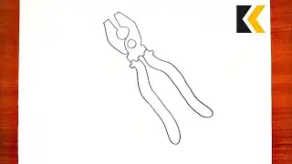 How To Draw Pliers | Draw Carpentry Tools Easily