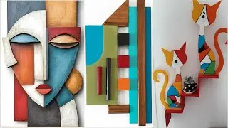 Unique Abstract Wood Wall Decor Art | Inspiring Handmade Home Decor Ideas for Woodworkers