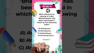Bharatvarsha | Bec Quiz #2 | Play & Learn Daily | #shorts #daily
