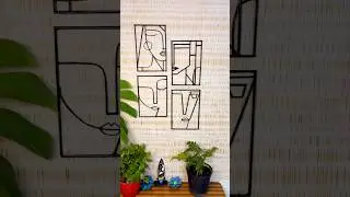 DIY Abstract Wall Art | Women Face Metal Art #art #viralshorts #craft #creative @Creativityyourway