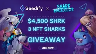 초대박! 샤크 레이스 클럽 무료 에어드랍! Seedify X Shark Race Club Free Airdrop!! 90명 한정 50$ 가치 SHRK$ 무료 에어드랍!3/2일종료