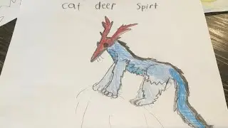 How to draw a cat deer spirit.