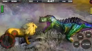 Best Dino Games - Lion vs Dinosaur Animal Simulator Game Android Gameplay