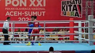 PETINJU JABAR KELAHIRAN AMBON ELIEZER GONZALES SIKAT PETINJU SUMBAR 2 RONDE ,PON 2024 SUMUT