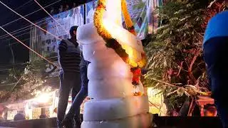 Shiva Lingam Prepared by ICE, Vijayawada Yanamalakuduru Ramalingeswara Swamy Shivaratri Festival
