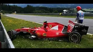 Kimi R&auml;ikk&ouml;nen All F1 Race Crashes 2001-2015