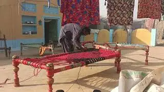 Traditional Charpai Making | Gaon Ki Zindagi & Bunai Ka Pure Process #desiculture #hstarh 