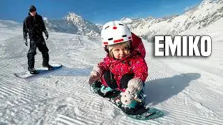 Moje dcera poprvé na snowboardu v Alpách / Rakousko 🇦🇹