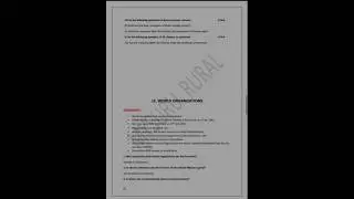 13.world organisation social science notes