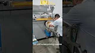 Semi automatic silk screen machine for round plastic paint packaging buckets🔥  #customized