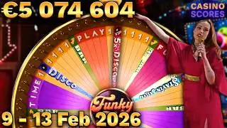 Big WINS on Funky Time & Coin Flip etc. (9th - 13th Feb 2026)