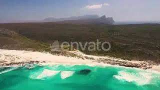 Aerial view of empty Platboom beach during the day, South Africa. | Stock Footage - Envato elements