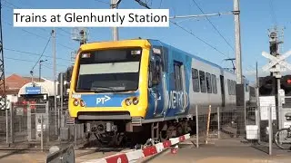 Trains At Glenhuntly Tram Square