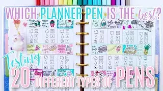 Planner Pen Test! Testing 20 Pens in the Happy Planner | Doodle With Me!