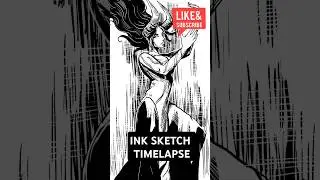 Time-Lapse Witch Inking Sketch | Magical Art Creation Process #art #trending #digitalart #ink