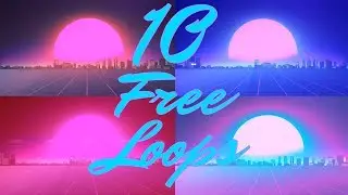 10 free Outrun Grid Animation loops