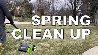 Lawn spring clean up and dethatching