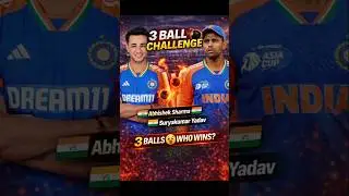 Abhishek Sharma vs Suryakumar Yadav 🔥 | Who Wins? 3 BALL CHALLENGE #shorts