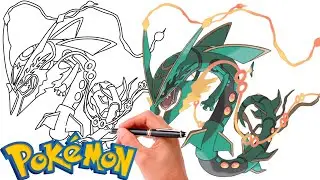 How To Draw MEGA RAYQUAZA POKEMON | Mega Pokemons