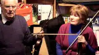 Peadar O' Loughlin and Maeve Donnelly at Custy's Traditional Music Shop
