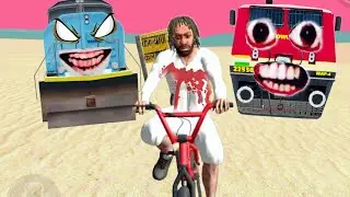 2 Trains Vs Franklin | Indian Bikes Driving 3D