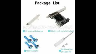 PCIe to 4 Ports SATA Expansion Card