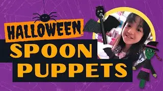 Halloween Crafts | Spoon Crafts | Puppet making for kids
