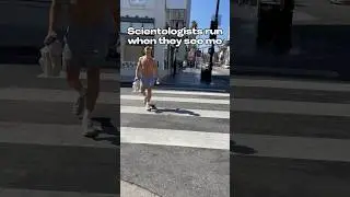 САЕНТОЛОГИ ВБЕГАЮТ ВНУТРЬ: Они убегают, когда видят, что вы снимаете #саентология